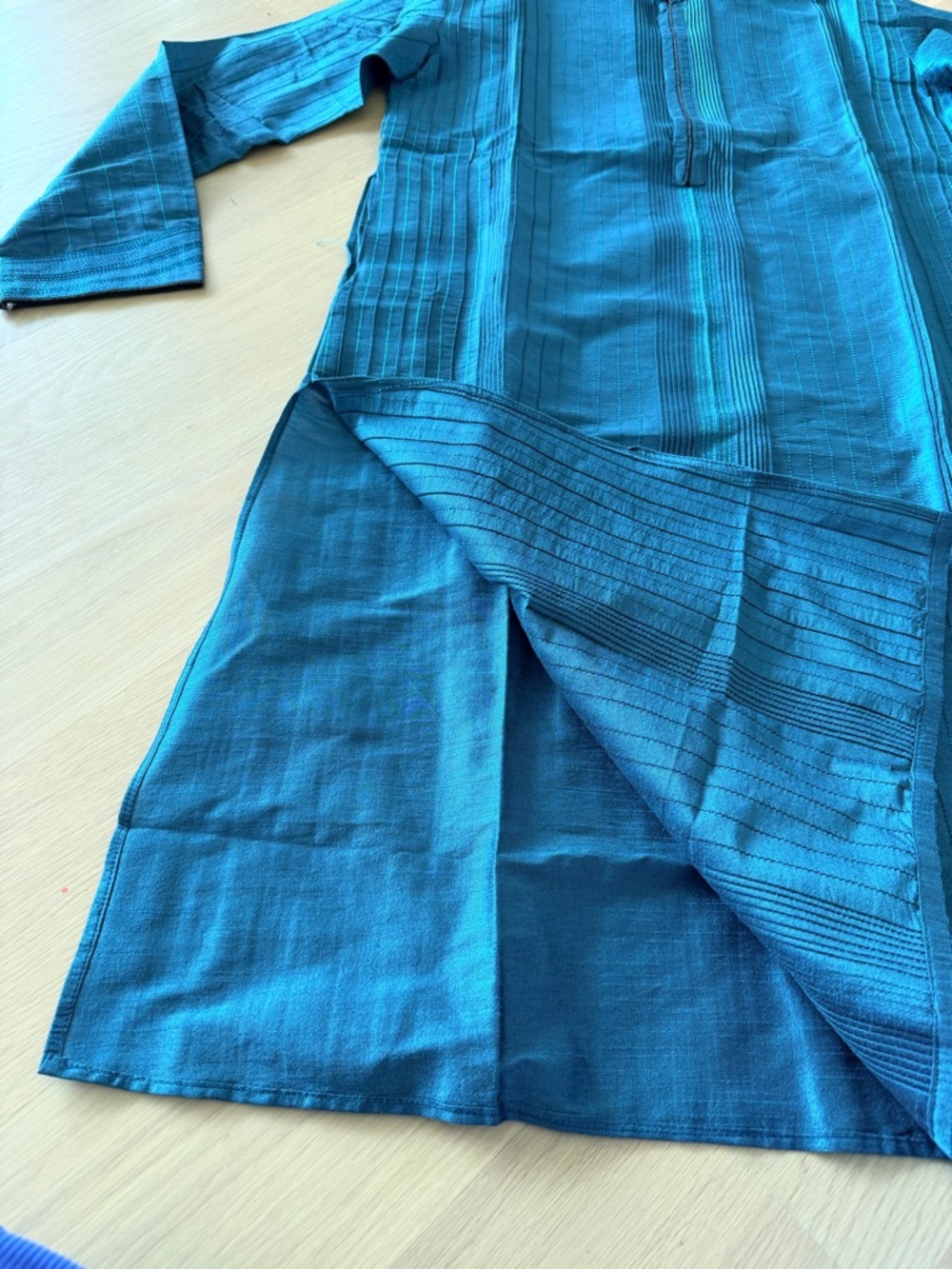 NWT: Men's Teal Long Kurta Set - Picture 6 of 8